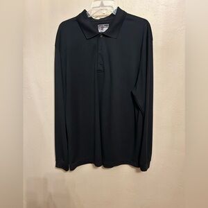 Champion Men's Black Long Sleeve Polo